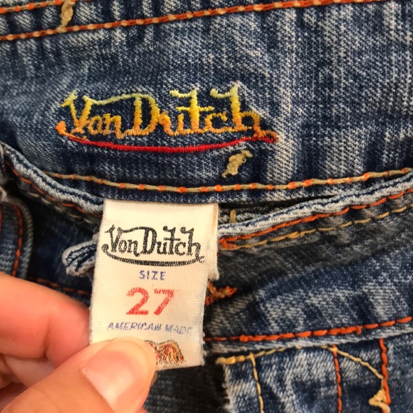Von Dutch Pants - ⚡️FINAL PRICE⚡️ Rare Von Dutch red stitching Jeans